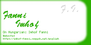 fanni imhof business card